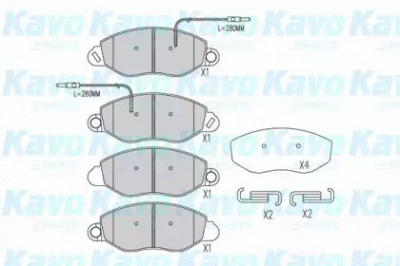 KAVO PARTS bp6614 -  Комплект тормозных колодок, дисковый тормоз